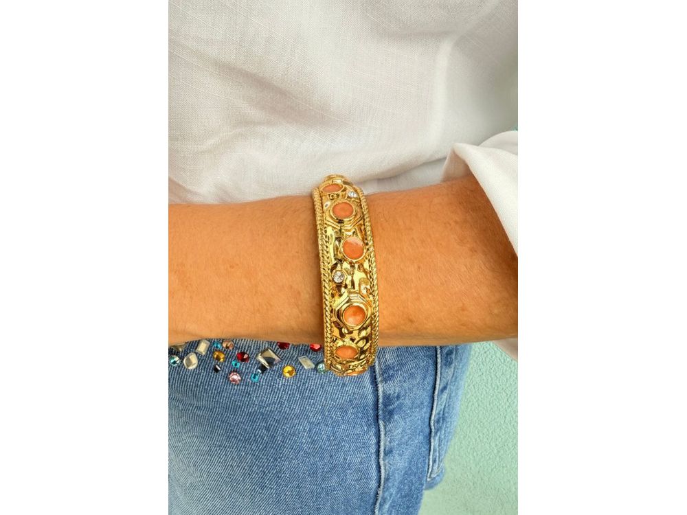 Bracelete Orgânico com Caramelo