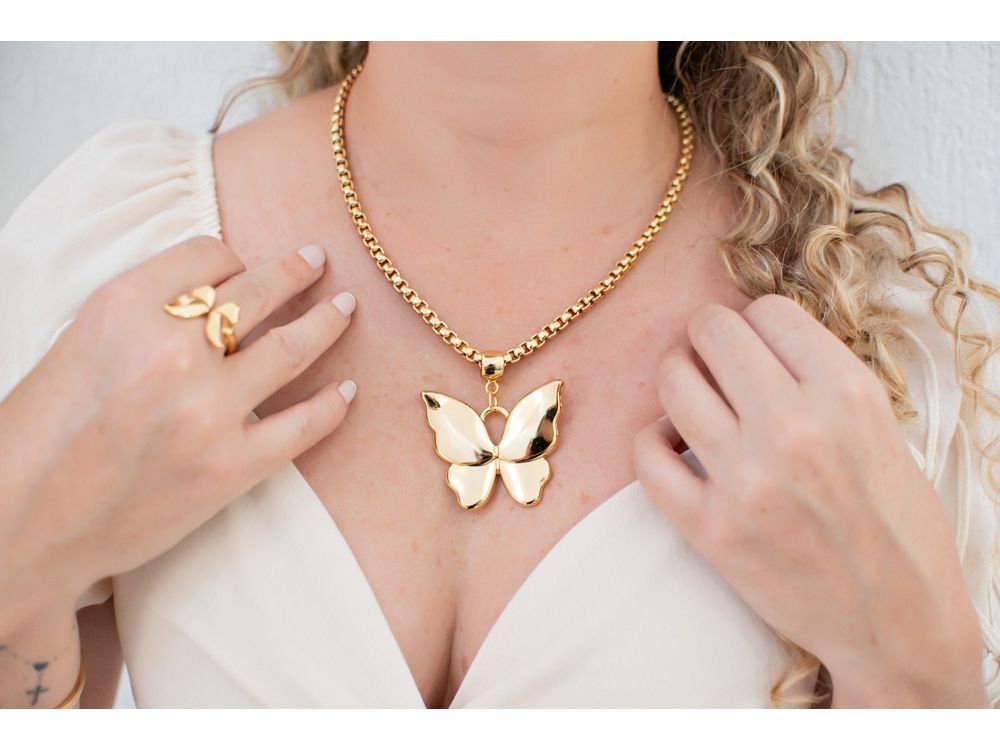 Colar Borboleta Premium
