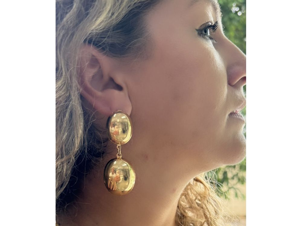 Brinco Dourado Oval