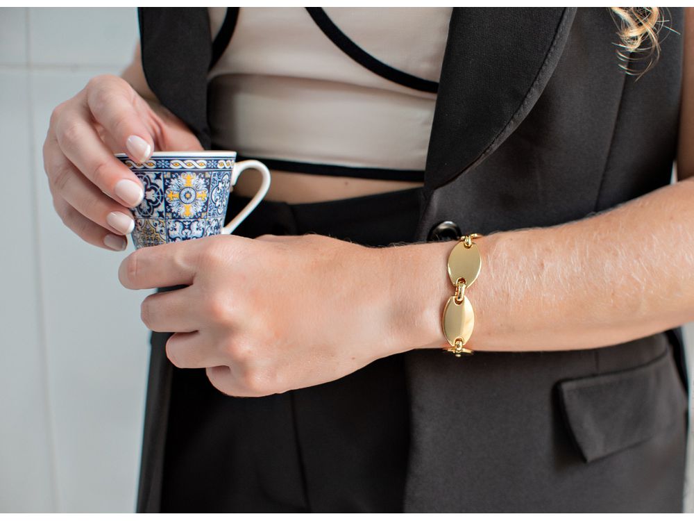 Pulseira Chapas Premium