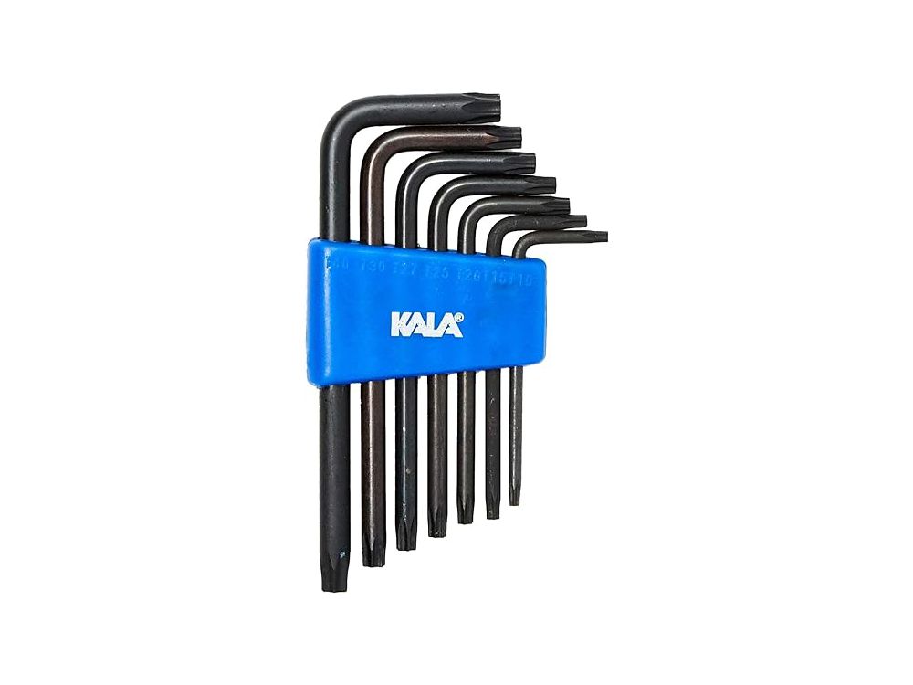 Jogo de Chave Torx Curta 7 Peças T10 A T40 Kala - TREVO PEÇAS