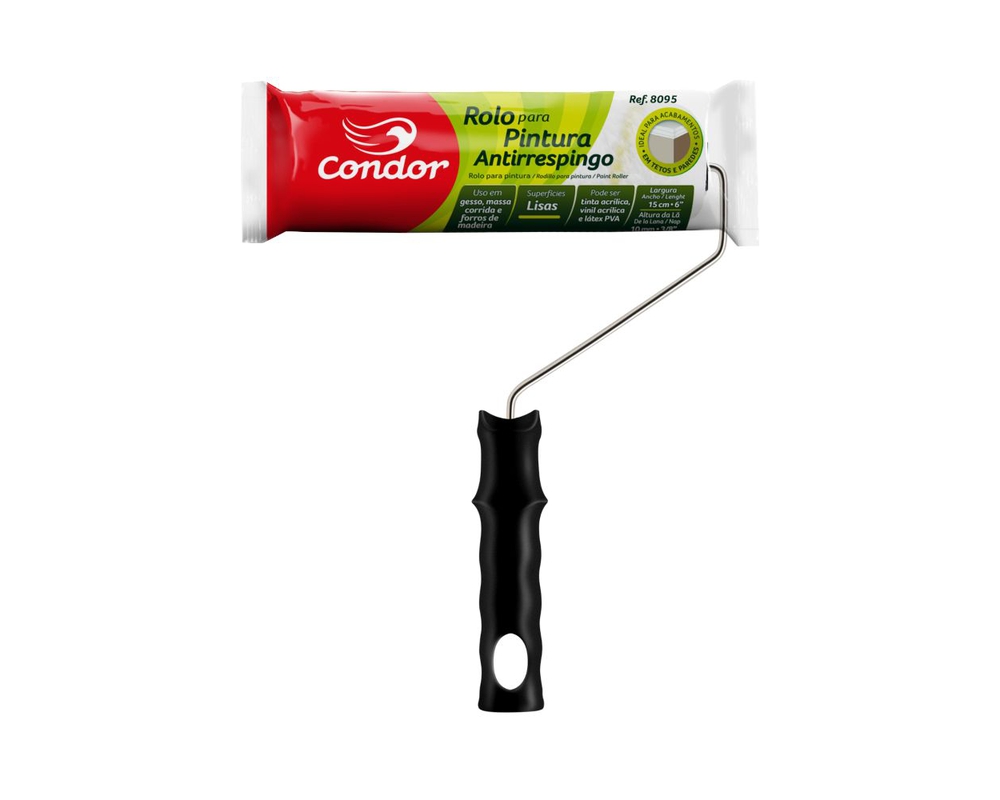 ROLO DE LÃ ANTIRRESPINGO 15CM CONDOR [C/S] [8095]