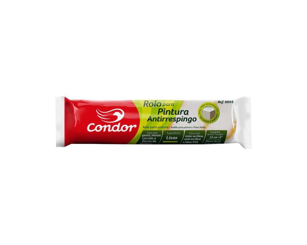ROLO DE LÃ ANTIRRESPINGO 23CM CONDOR [S/S] [8095] 
