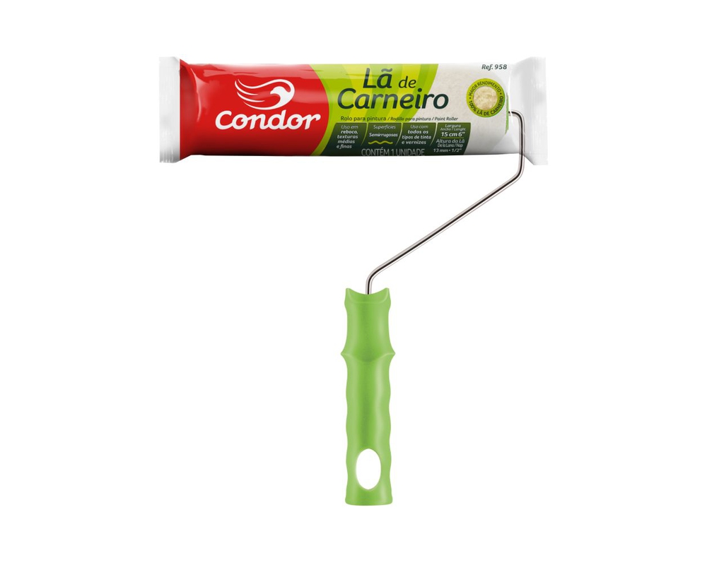 ROLO LÃ CARNEIRO 15CM CONDOR [C/S] [958]