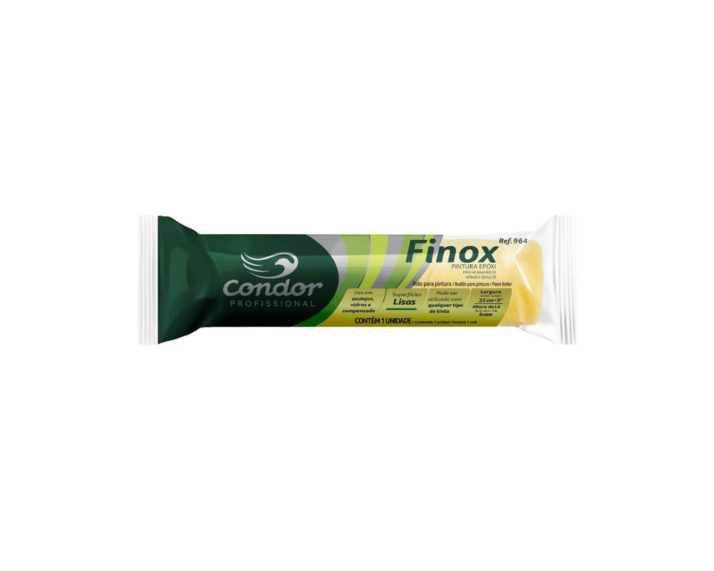 ROLO DE LÃ FINOX 23CM CONDOR [S/S] [964]