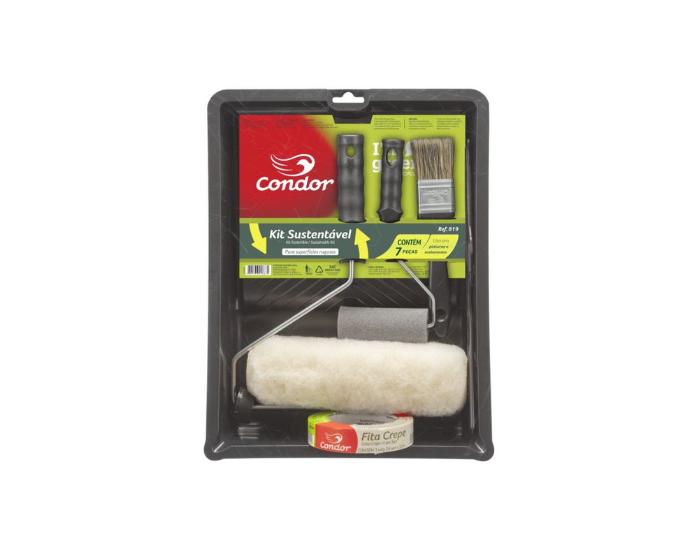 KIT DE PINTURA SUSTENTAVEL 07 PEÇAS CONDOR [819]