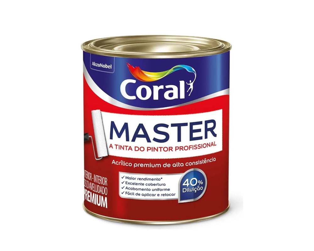 Látex Master Branco Fosco [CORAL] 0,900L