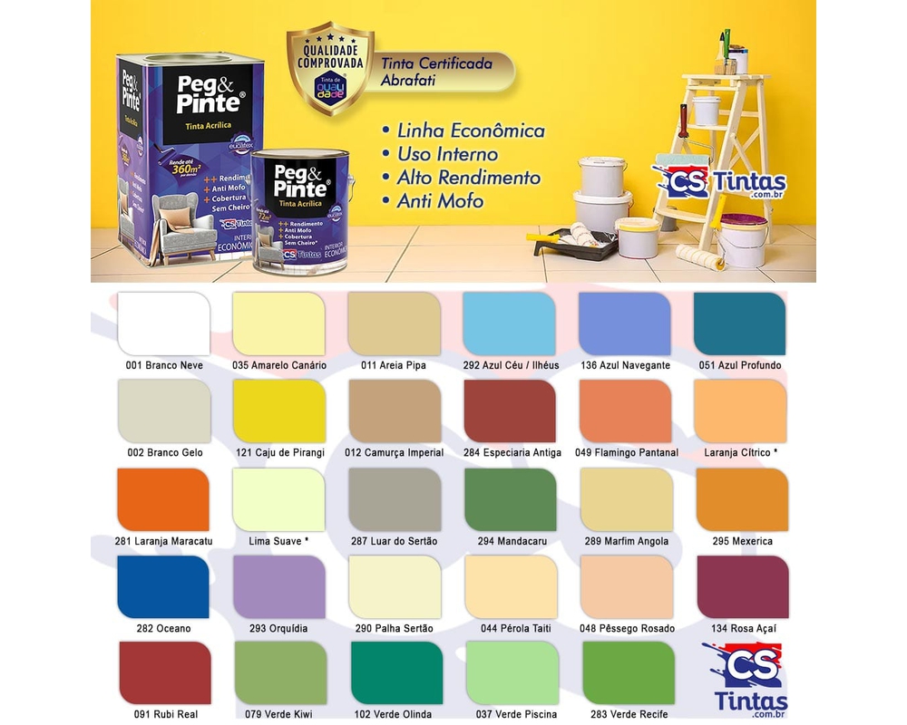TINTA ACRÍLICA PEG E PINTE [EUCATEX] 18L