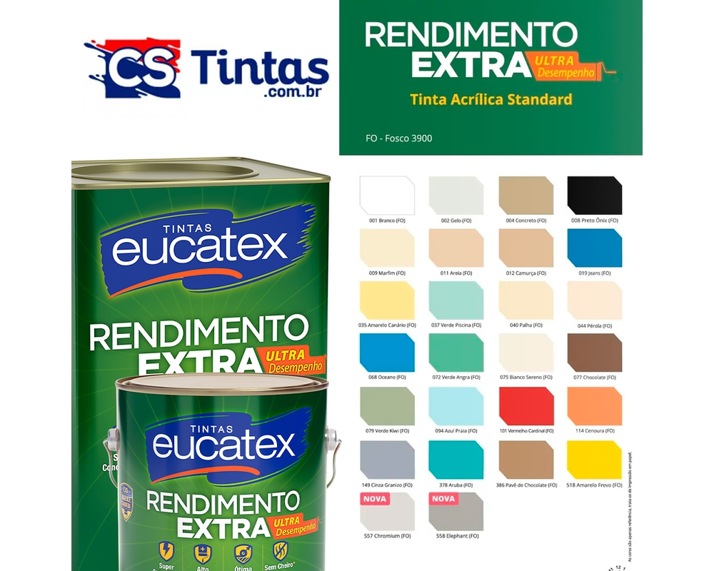 TINTA ACRÍLICA RENDIMENTO EXTRA [EUCATEX] 18L