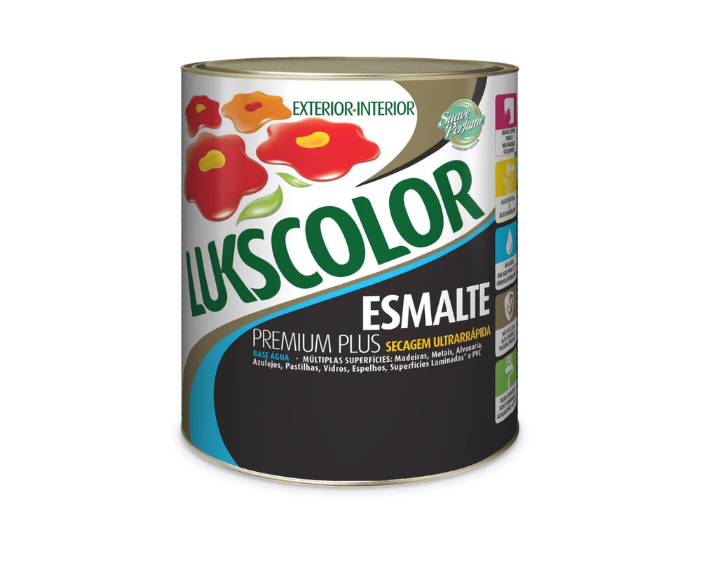 ESMALTE BRILHANTE BASE ÁGUA [LUKSCOLOR] 0,900L