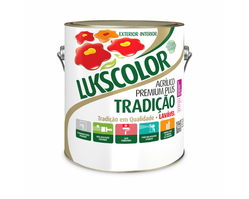 TINTA ACRÍLICA TRADIÇÃO [LUKSCOLOR] 3,6L