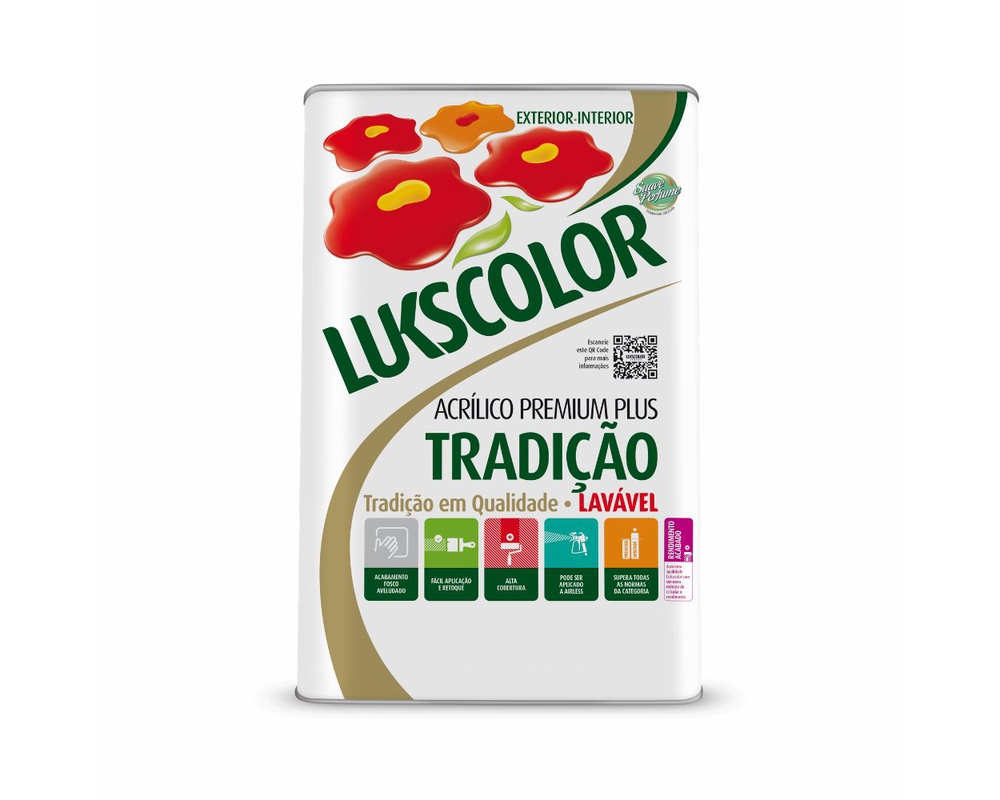 TINTA ACRÍLICA LAVÁVEL TRADIÇÃO [LUKSCOLOR] 18L