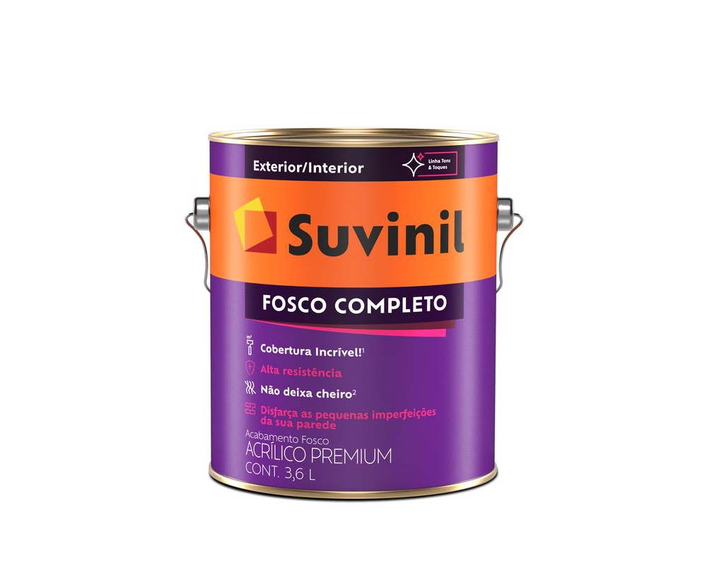 TINTA ACRÍLICA BRANCO FOSCO COMPLETO [SUVINIL] 3,6L