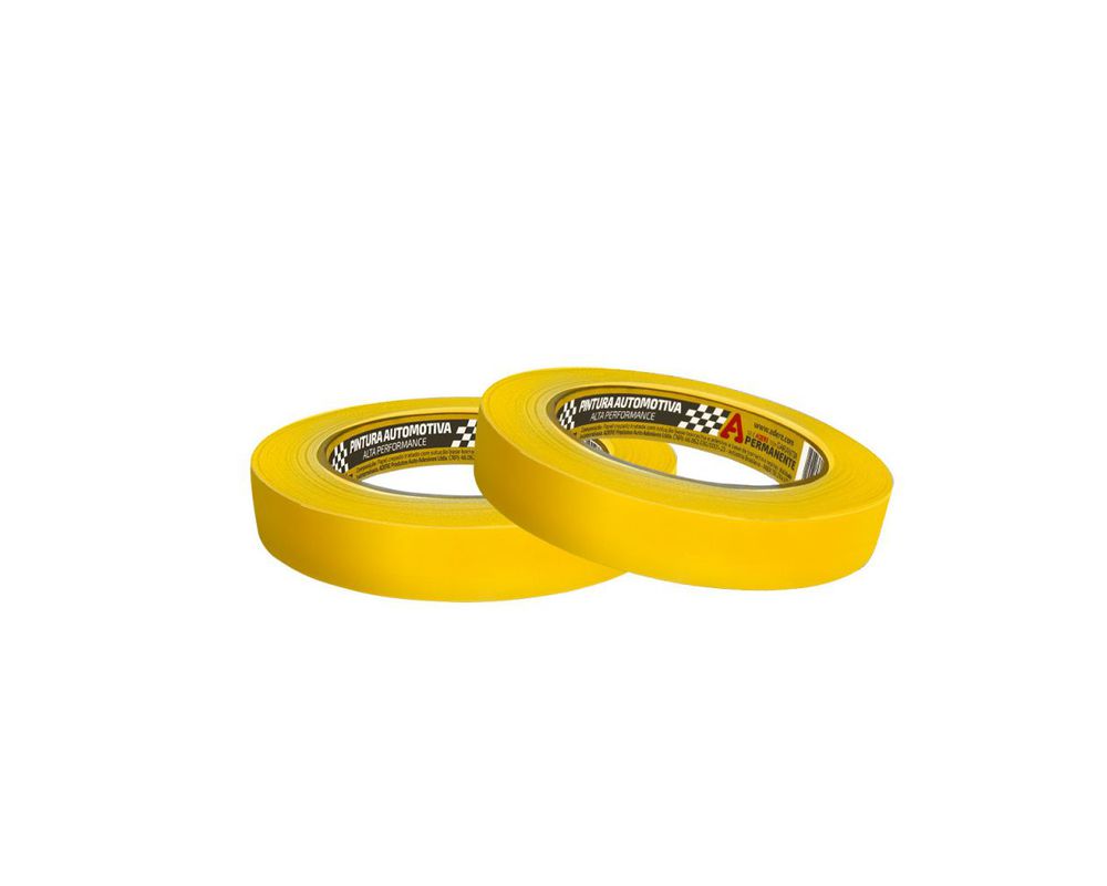 Fita Crepe Amarelo 18x50 Mascaramento Automotivo - Adere