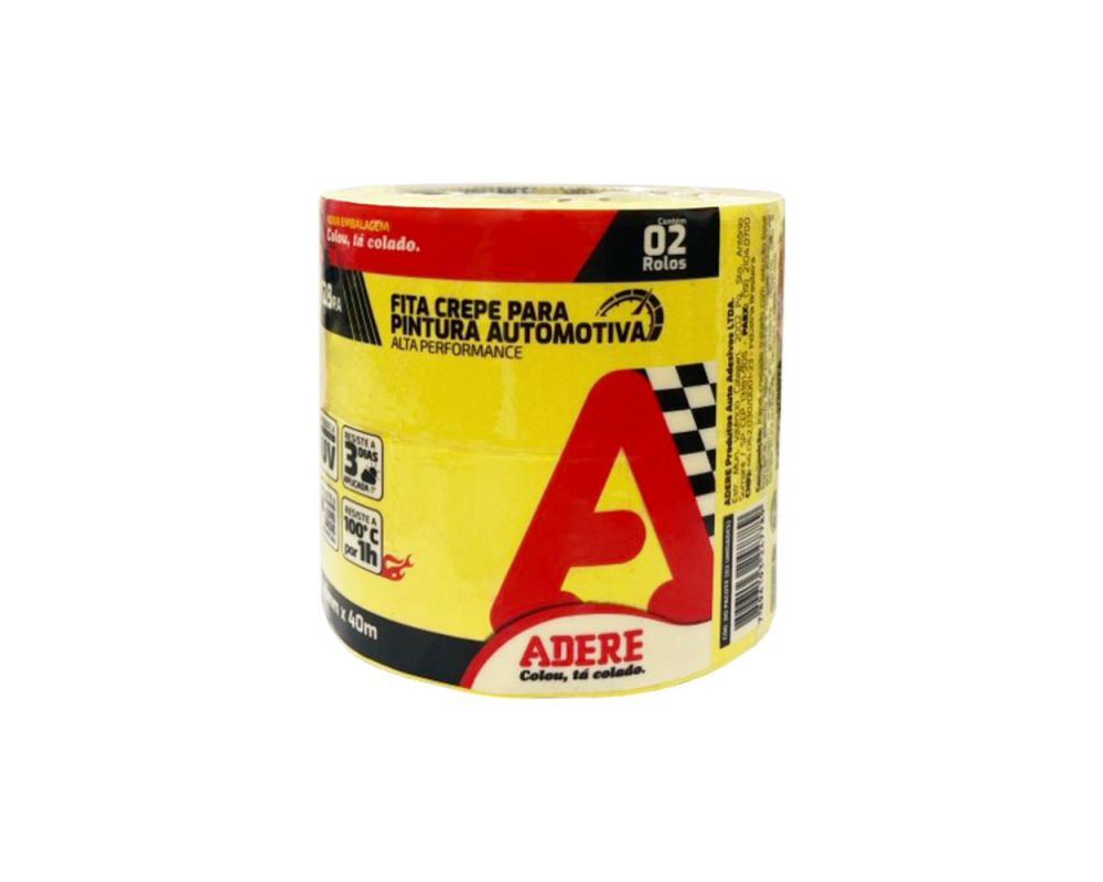 Fita Crepe Amarelo 48x50 Mascaramento Automotivo - Adere