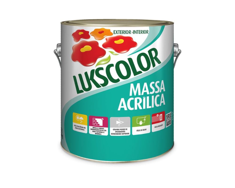 Massa Acrílica Externa e Interna Áreas Úmidas 5,6kg - Lukscolor