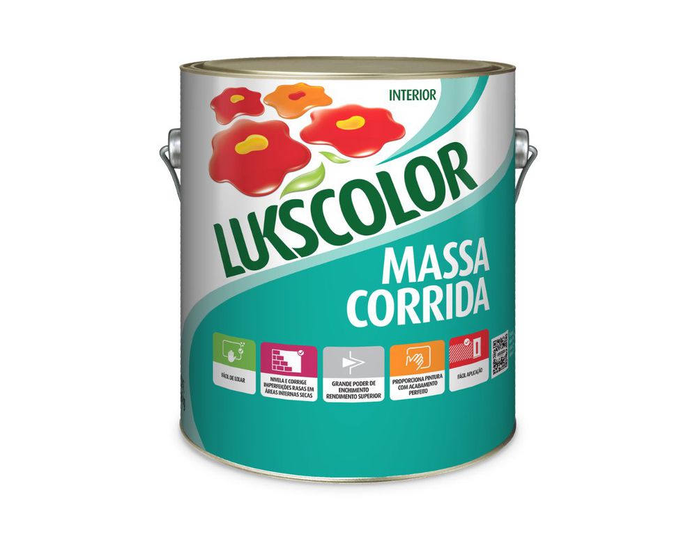 Massa Corrida Interna Nivela e Corrige 5,6kg - Lukscolor