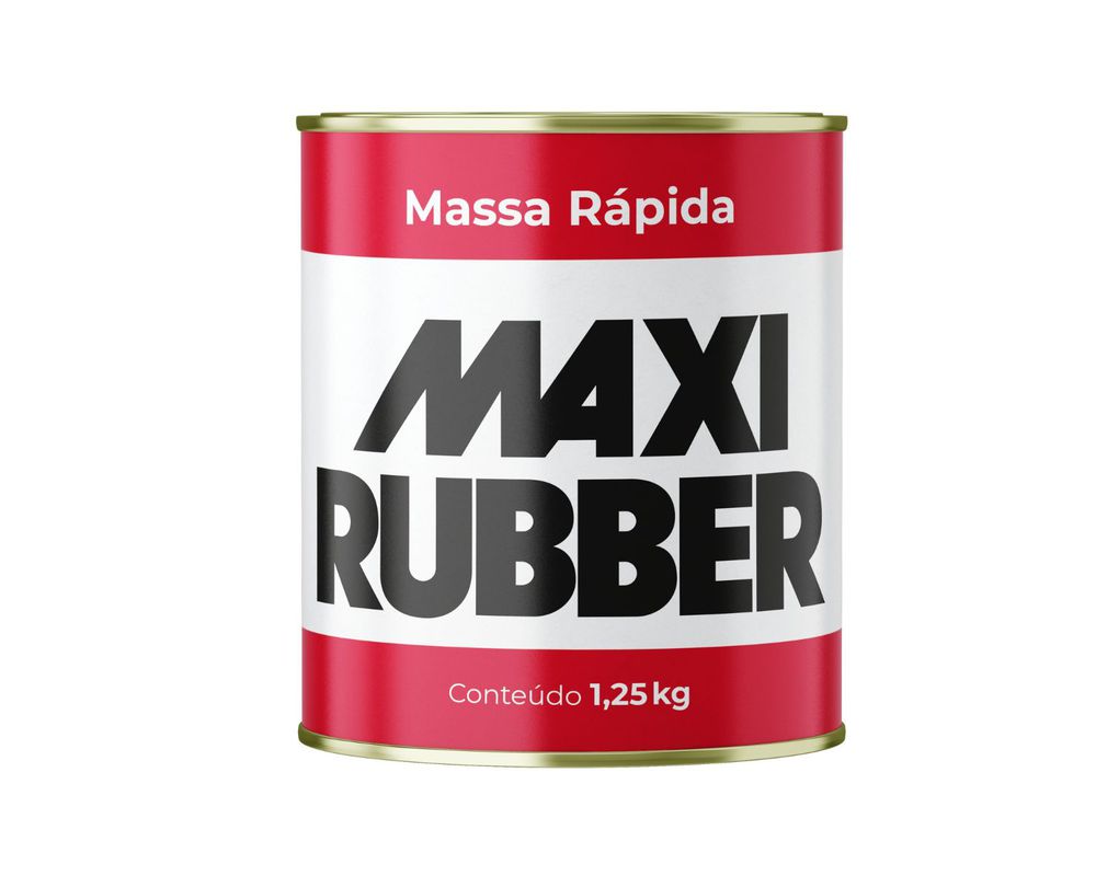 Massa Rápida Cinza Correção Automotiva 1,25Kg - Maxi Rubber