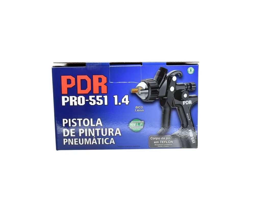 Pistola de Pintura Gravidade HVLP 1,4mm 600ml (PRO-551) - PDR