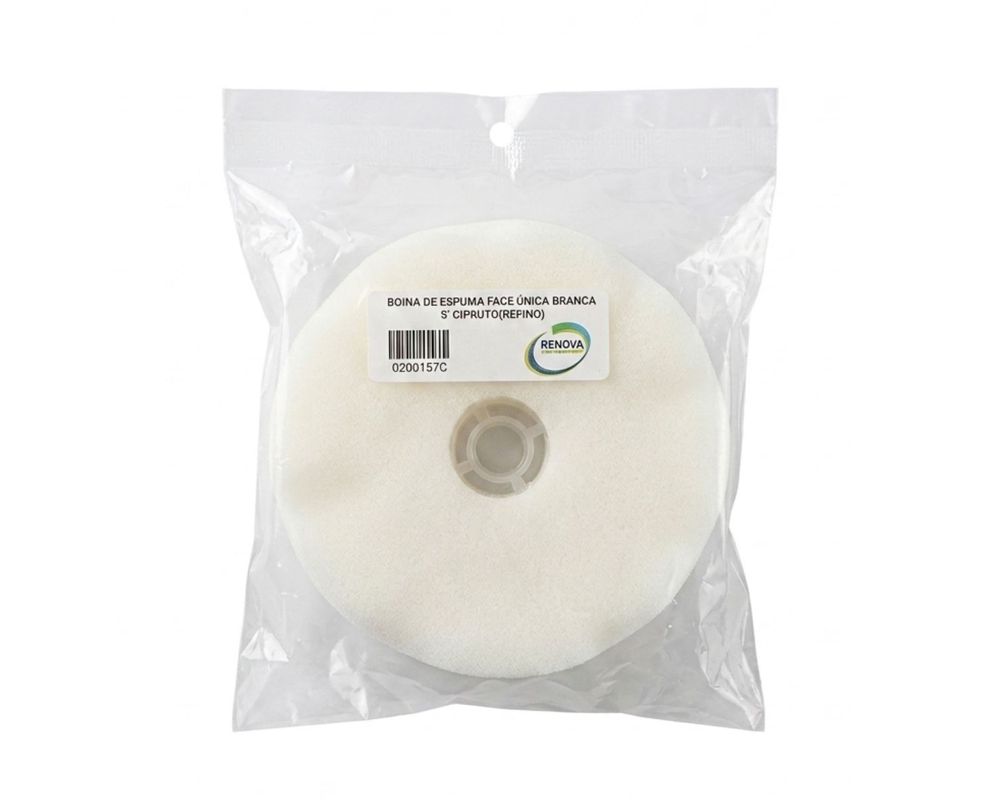 Boina 5'' de Espuma Branca Face Unica - Renova