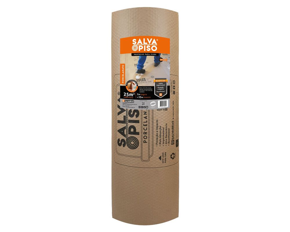 Protetor de Piso 1m x 25m (Salva Piso 25m²) - Salvabras