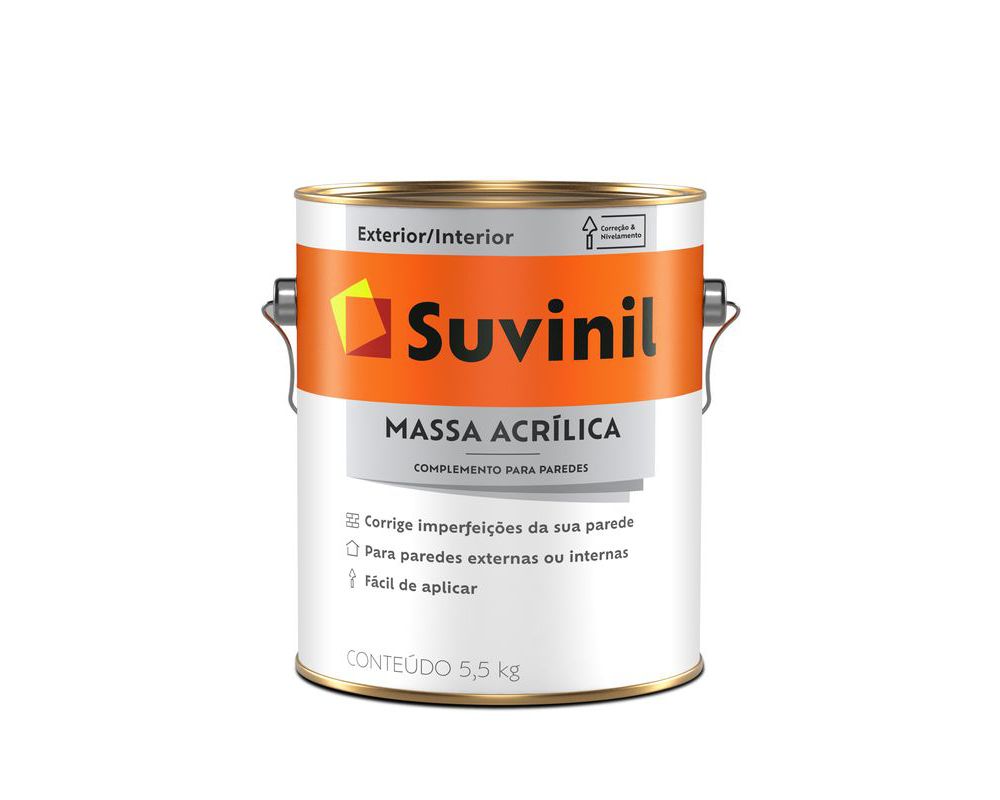 Massa Acrílica Interna e Externa Áreas Úmidas 5Kg - Suvinil