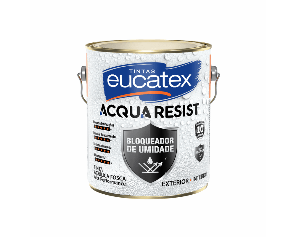 TINTA EMBORRACHADA BRANCA ACQUA RESIST [EUCATEX] 3,6L