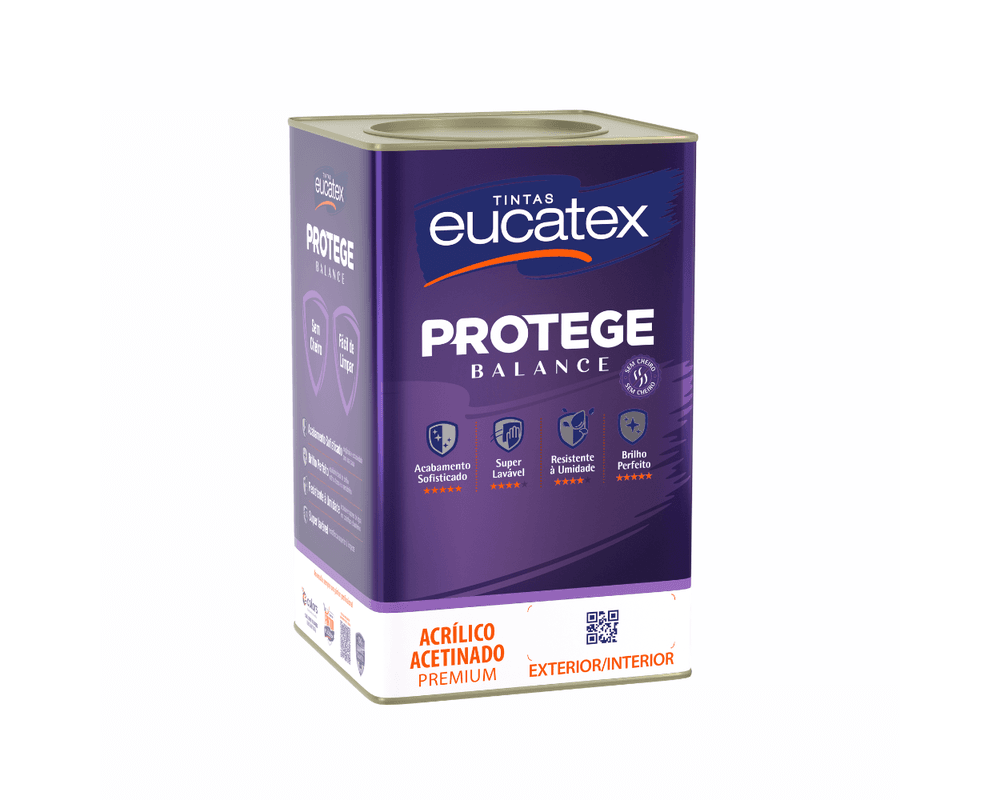 TINTA ACRÍLICA BRANCA PROTEGE BALANCE ACETINADO [EUCATEX] 18L