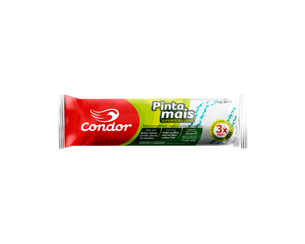 Rolo de Lã Sintética 23cm Sem Suporte (Ref. 2013) - Condor