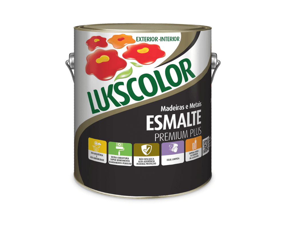 Tinta Esmalte Sintético Metal e Madeira Fosco 3,6L - Lukscolor
