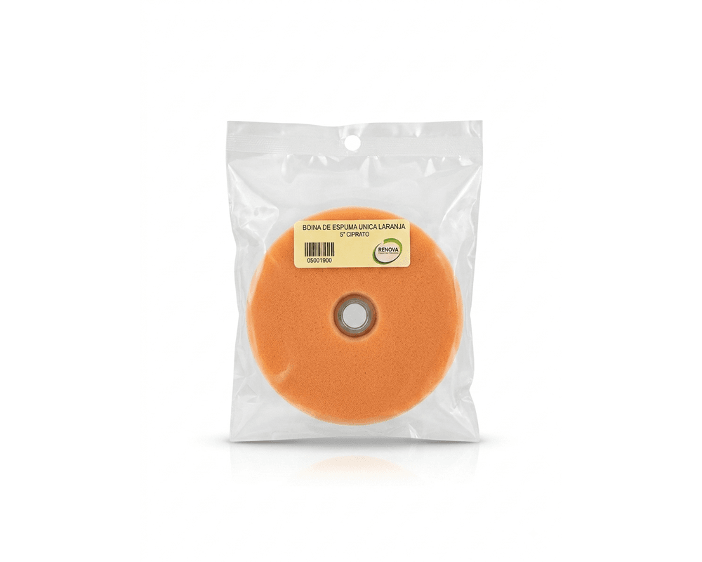 Boina 5'' de Espuma Laranja Face Unica - Renova