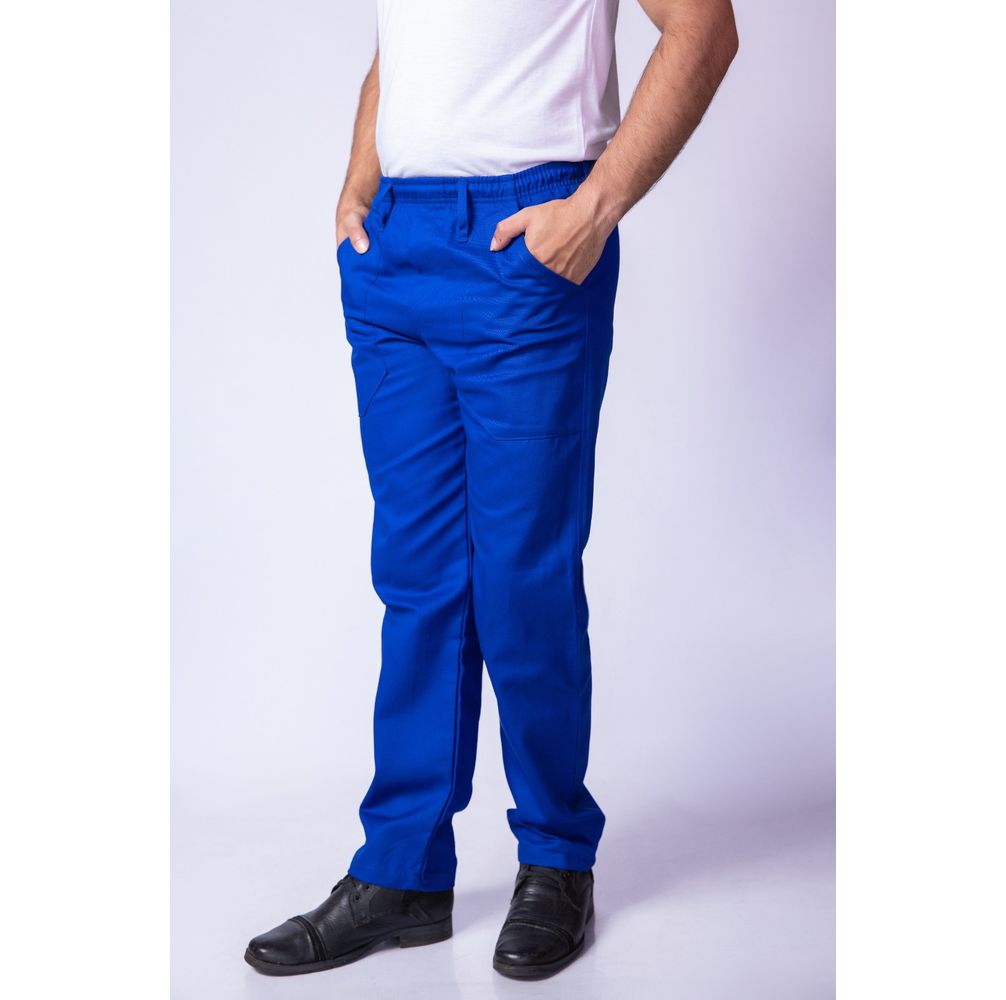 Calça De Brim Plus Size - Azul Royal - KantyLan