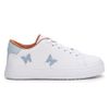Tênis Casual Borboleta Branco/Azul