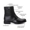 Bota Feminina Cano Baixo Pedraria Milão