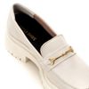 Mocassim Feminino Tratorado Class Off White