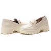 Mocassim Feminino Tratorado Class Off White