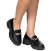 Mocassim Feminino Tratorado Preto Elo