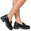 Mocassim Feminino Tratorado Preto Elo