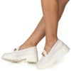 Mocassim Feminino Tratorado Off White Elo