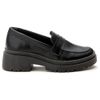 Mocassim Feminino Tratorado Preto Liso