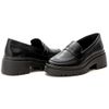 Mocassim Feminino Tratorado Preto Liso