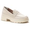 Mocassim Feminino Tratorado Off White Liso Estilo Shoes