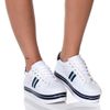 Tênis Feminino Plataforma Branco/Pérola