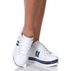 Tênis Feminino Plataforma Branco/Pérola