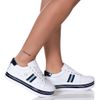Tênis Feminino Plataforma Branco/Pérola