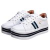 Tênis Feminino Plataforma Branco/Pérola