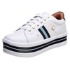 Tênis Feminino Plataforma Branco/Pérola