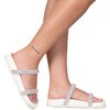 Papete Sandalia Feminina Malu Off White
