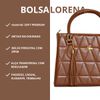 Bolsa Lorena Média Jade Caramelo