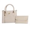 Kit Bolsa Lorena + Carteira Feminina Off White